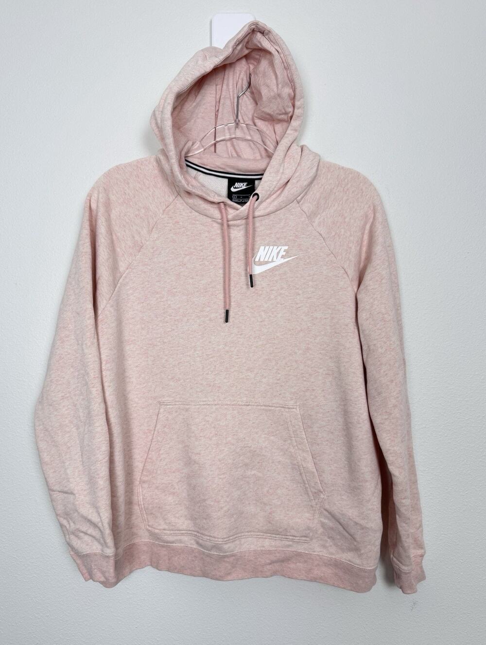 Nike Hoodie Sweatshirt Womens Large Heathered Pink